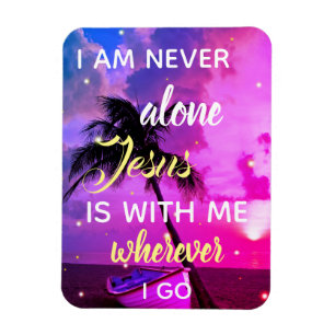 Jesus ist mit mir   Strand-Palme-bunter Magnet