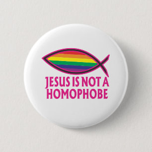 Jesus ist nicht ein Homophobe Button