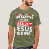 Jesus ist noch König Patriotischer Christlicher Gl T-Shirt (Vorderseite)