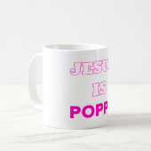 Jesus ist Poppin Classic Tasse Version 1 (Vorderseite Links)