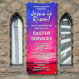JESUS IST RISEN Custom Oaster CHURCH SERVICES Banner