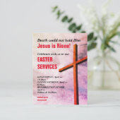 Jesus ist Risen EASTER CHURCH SERVICES Einladung (Stehend Vorderseite)