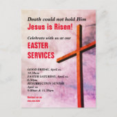 Jesus ist Risen EASTER CHURCH SERVICES Einladung (Vorderseite)
