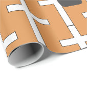 Jesus ist Risen _Retro-Orangenkreuz Geschenkpapier (Rolleneckpunkt)