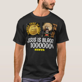 JESUS IST SCHWARZKENYA Basic Dunkle T - Shirt