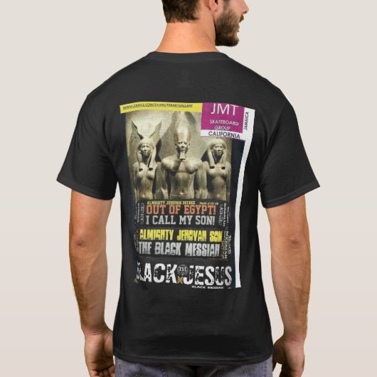 JESUS IST SCHWARZKENYA Basic Dunkle T - Shirt (Rückseite)