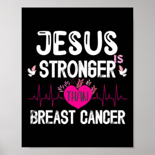 Jesus ist stärker als Christlicher Brustkrebs Awa Poster