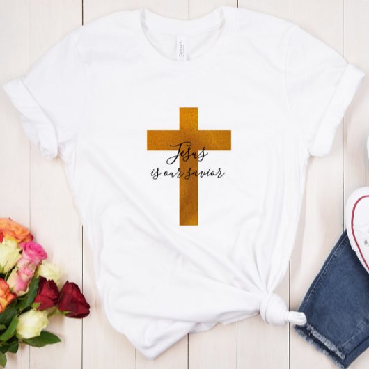 Jesus ist unser Erretter - individueller T - Shirt