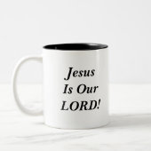 Jesus ist unser Lord mug#2 Zweifarbige Tasse (Links)