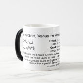 Jesus ist Yeshua Verwandlungstasse (Vorderseite Links)