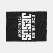 Jesus It’s Not A Religion It’s A Relationship Chri Fleecedecke (Vorderseite (Horizontal))