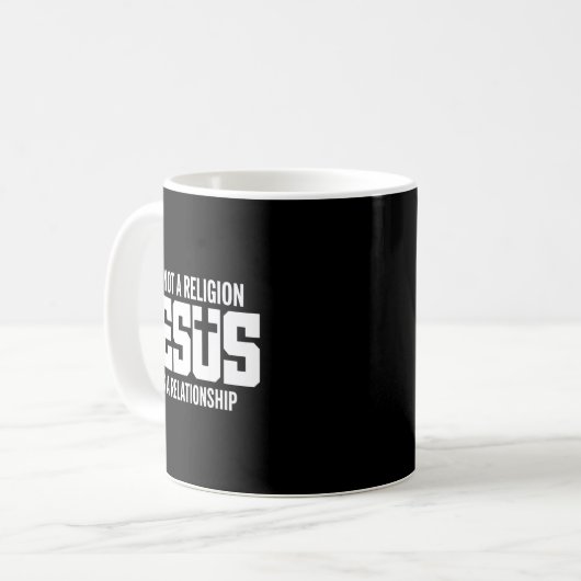 Jesus It’s Not A Religion It’s A Relationship Chri Kaffeetasse (Vorderseite Links)