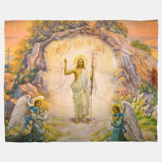 JESUS Ith ANGLES Fleecedecke (Vorderseite (Horizontal))