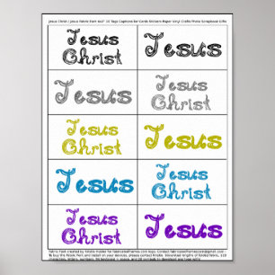 Jesus / Jesus Christ Fabric Schriftart 10 Tags Bes Poster