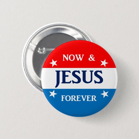 Jesus jetzt und für immer button (Vorne & Hinten)