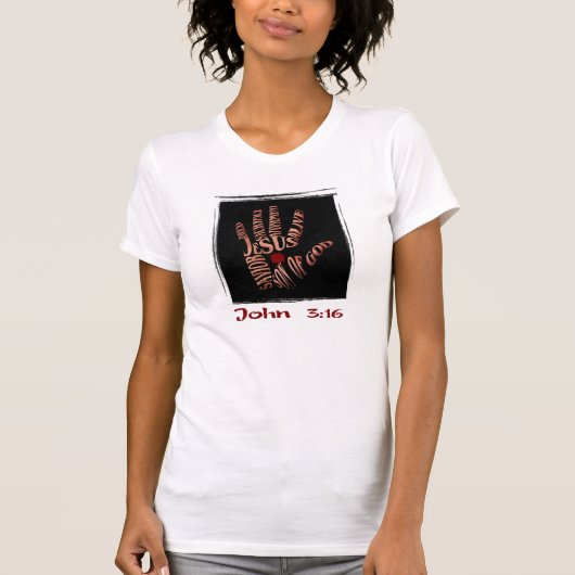 Jesus- John 3:16 T-Shirt (Vorderseite)