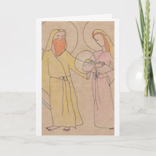 Jesus Joseph und Maria Karte (Vorderseite)