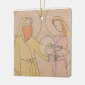 Jesus Joseph und Maria Keramikornament (Links)
