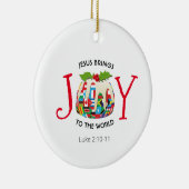 JESUS | JOY TO THE WORLD | CHRISTLICH | Weihnachte Keramik Ornament (Rechts)