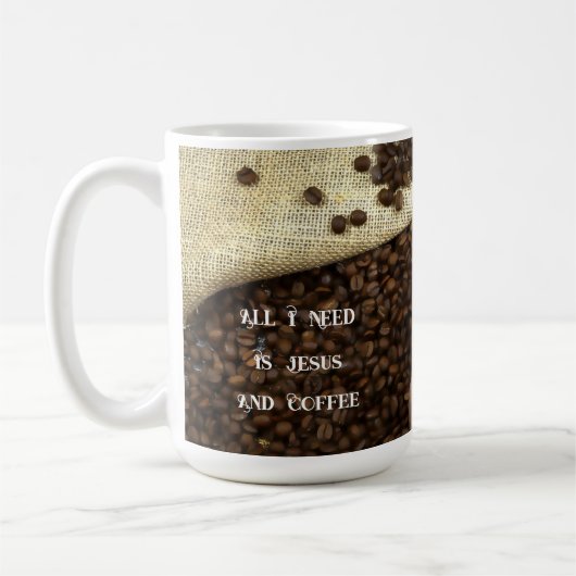 Jesus & Kaffee - 15 oz. Mug Kaffeetasse (Links)