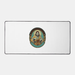Jesus Kaffee Fleck Hose Vor dem Treffen Büro Arbei Schreibtischunterlage