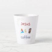 Jesus + Kaffee Latte Tasse (Vorderseite)