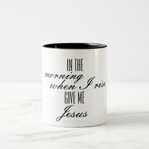 Jesus-Kaffee-Tasse Zweifarbige Tasse