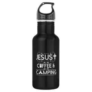 Jesus Kaffee und Camping Edelstahlflasche