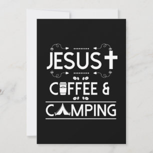 Jesus Kaffee und Camping Einladung