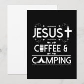 Jesus Kaffee und Camping Einladung (Vorne/Hinten)