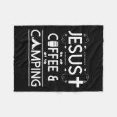 Jesus Kaffee und Camping Fleecedecke (Vorderseite (Horizontal))