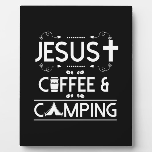 Jesus Kaffee und Camping Fotoplatte (Vorderseite)