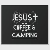 Jesus Kaffee und Camping Geschenkpapier (Flach)