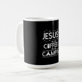 Jesus Kaffee und Camping Kaffeetasse (Vorderseite Links)
