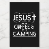 Jesus Kaffee und Camping Lebensmitteletikett (Einzelnes Label)