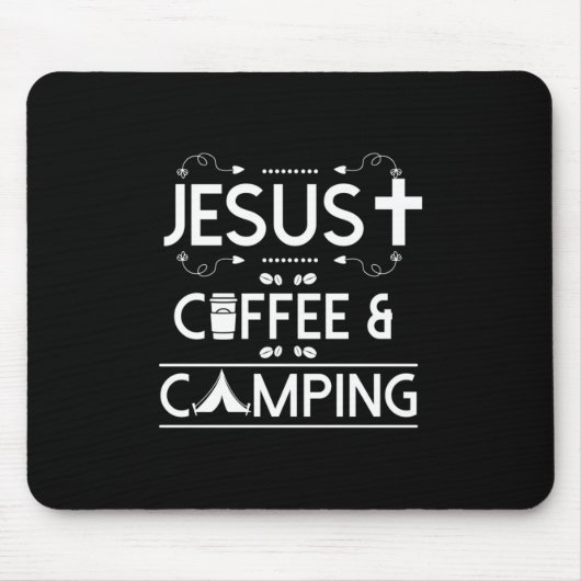 Jesus Kaffee und Camping Mousepad (Vorne)