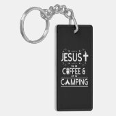 Jesus Kaffee und Camping Schlüsselanhänger (Vorderseite links)