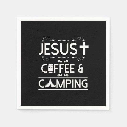 Jesus Kaffee und Camping Serviette (Vorderseite)