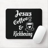 Jesus Kaffee Und Kickboxen - Christlicher Kaffeeli Mousepad (Mit Mouse)