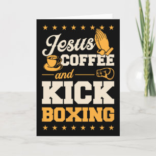 Jesus Kaffee und Kickboxen Lustig Süße Christin K Karte