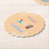 Jesus + Kaffee Untersetzer (angewinkelt)