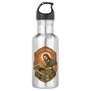 Jesus Kaffee verschüttet Mechanische Tastatur kapu Edelstahlflasche
