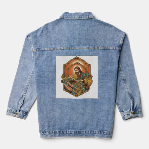 Jesus Kaffee verschüttet Mechanische Tastatur kapu Jeansjacke