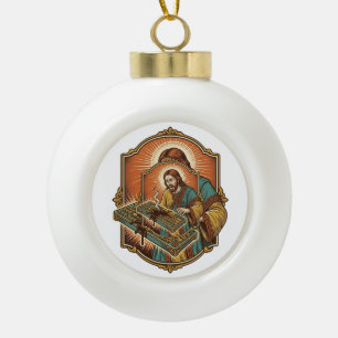Jesus Kaffee verschüttet Mechanische Tastatur kapu Keramik Kugel-Ornament