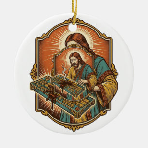 Jesus Kaffee verschüttet Mechanische Tastatur kapu Keramik Ornament