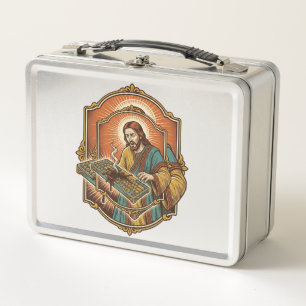 Jesus Kaffee verschüttet Mechanische Tastatur kapu Metall Brotdose