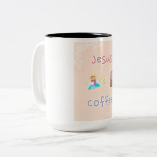 Jesus + Kaffee Zweifarbige Tasse