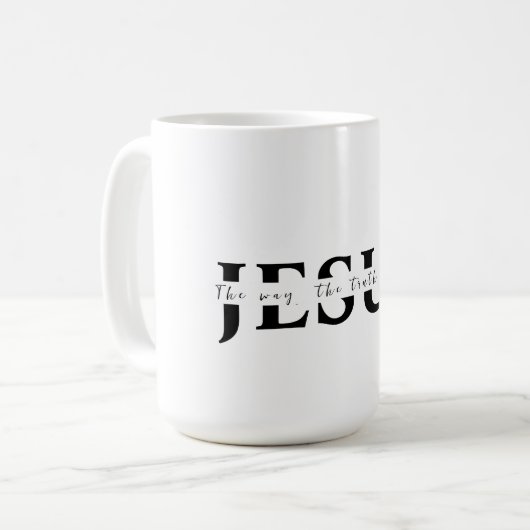 Jesus Kaffeetasse (Vorderseite Links)