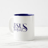 Jesus-Kaffeetasse Zweifarbige Tasse (Vorderseite Links)