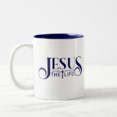 Jesus-Kaffeetasse Zweifarbige Tasse (Links)